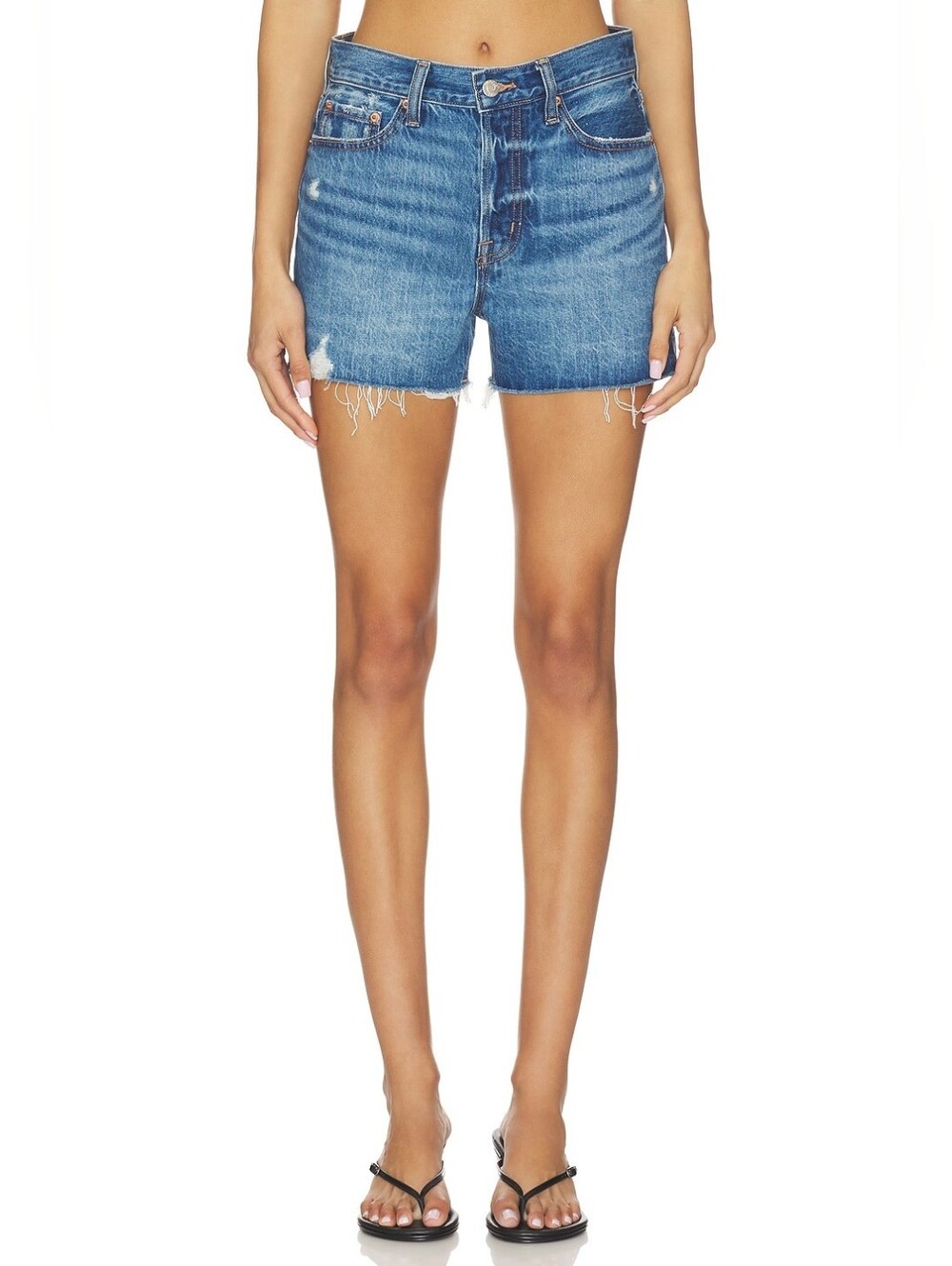 Pistola Nova High-Rise Denim Shorts, Size 28